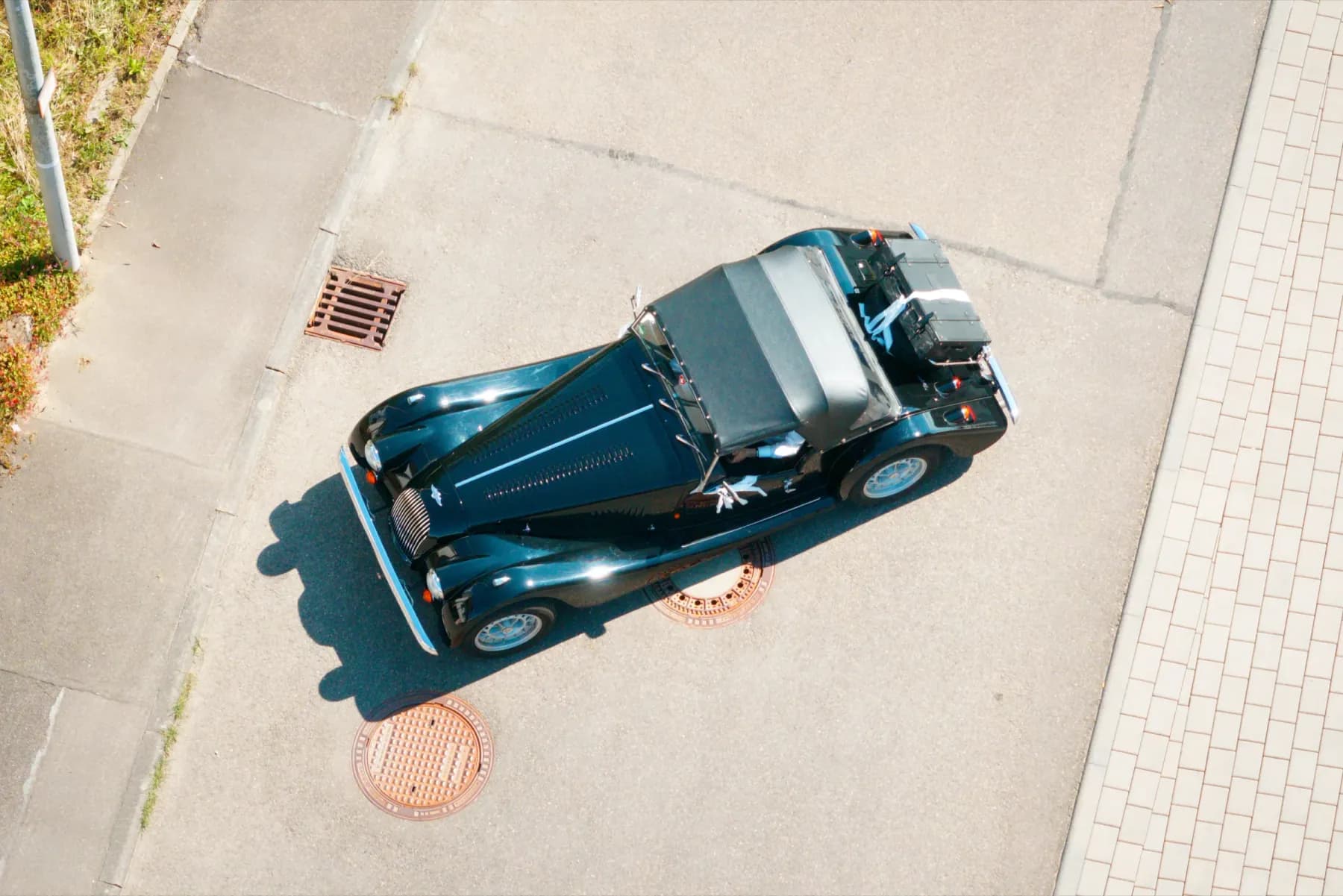 Oldtimer aus der Vogelperspektive